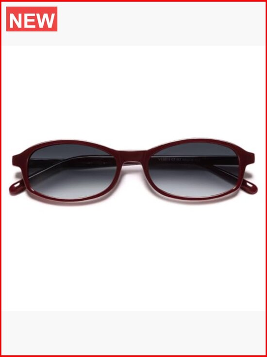 Retro Polarized Rectangle Sunglasses for Women 90s Vintage Thin Frame UV400 main image 4